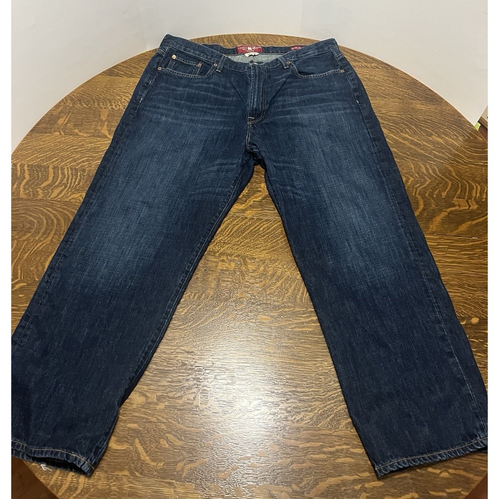 Lucky Brand 181 Relaxed Straight Jeans Mens Size 40x30 Blue Cotton Denim Pants
